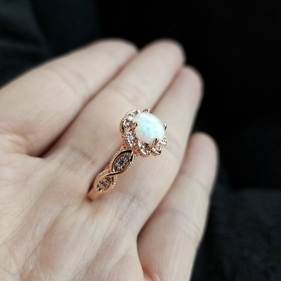 🔥LAST 1🔥NEW ROSE GOLD FIRE OPAL RING - Picture 7 of 11